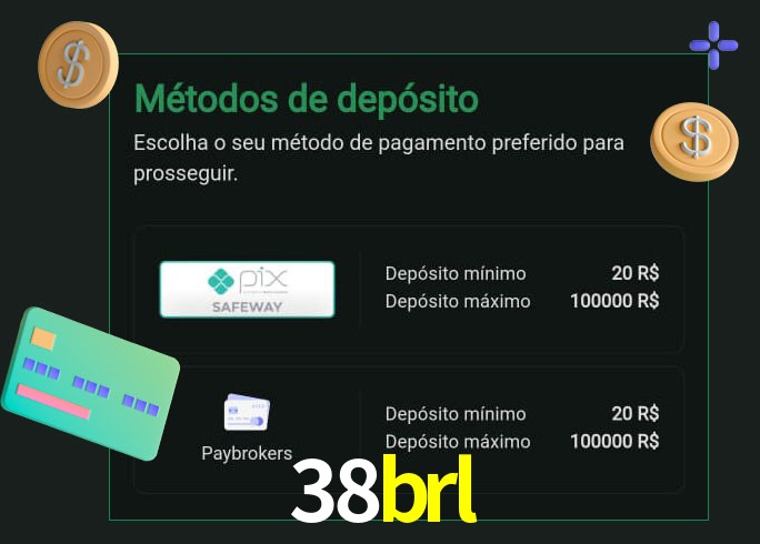 O cassino 38brl oferece uma grande variedade de métodos de pagamento